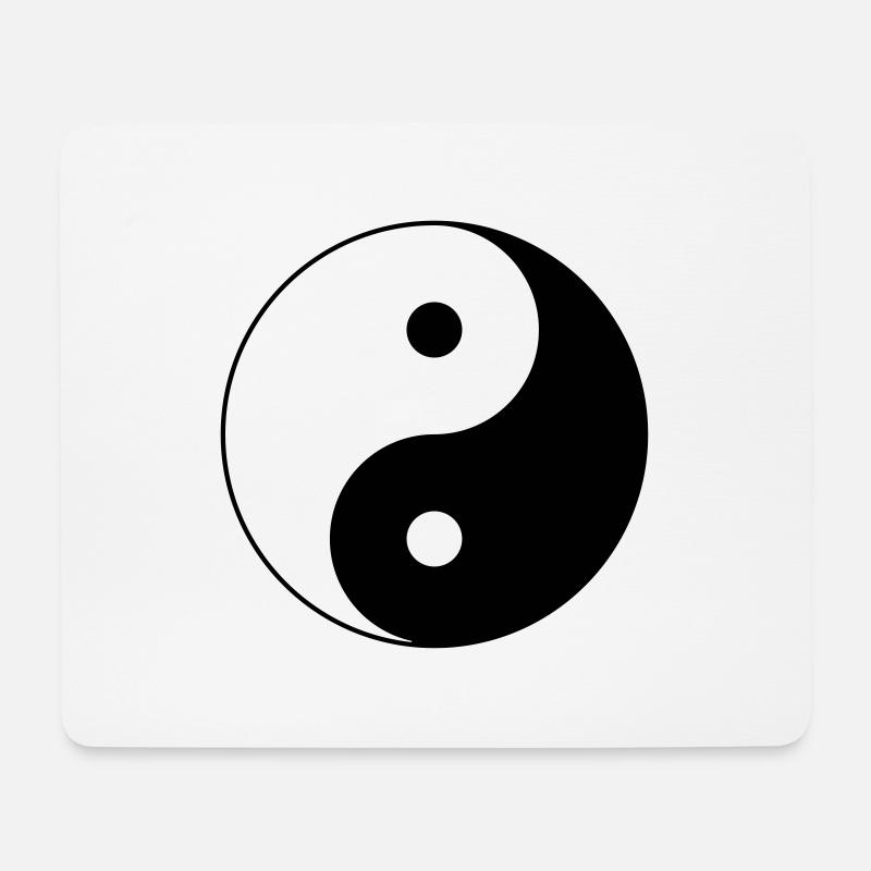 Yin Yang Symbol (Vector) - Mouse Pad (horizontal) - white
