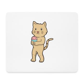 Katze Kuchen - Mousepad (Querformat) - Weiß - Vorne