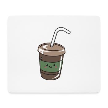 Kaffee Kawaii - Mousepad (Querformat) - Weiß - Vorne