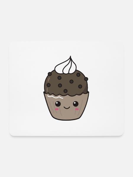 Muffin Kawaii - Mousepad (Querformat) - Weiß