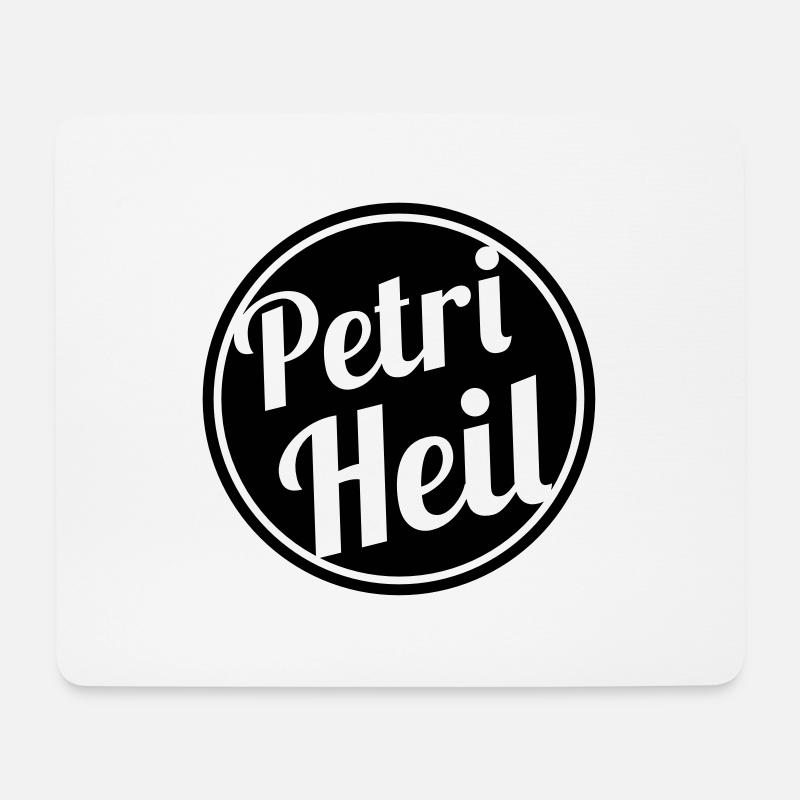 Petri Heil - Mousepad (Querformat) - Weiß