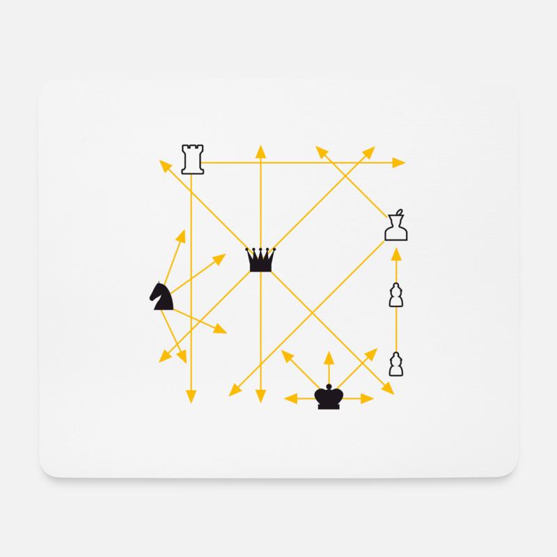 Schach - Mousepad (Querformat) - Weiß