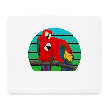 jz.birds perroquet oiseau design - Tapis de souris (format paysage) - blanc - Devant