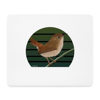 jz.birds Wren Bird Design - Mouse Pad (horizontal) - white - Front