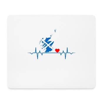 T-shirt d'amour de patriote de coeur de l'Ecosse - Tapis de souris (format paysage) - blanc - Devant