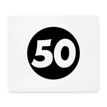 50 - Mousepad (Querformat) - Weiß - Vorne