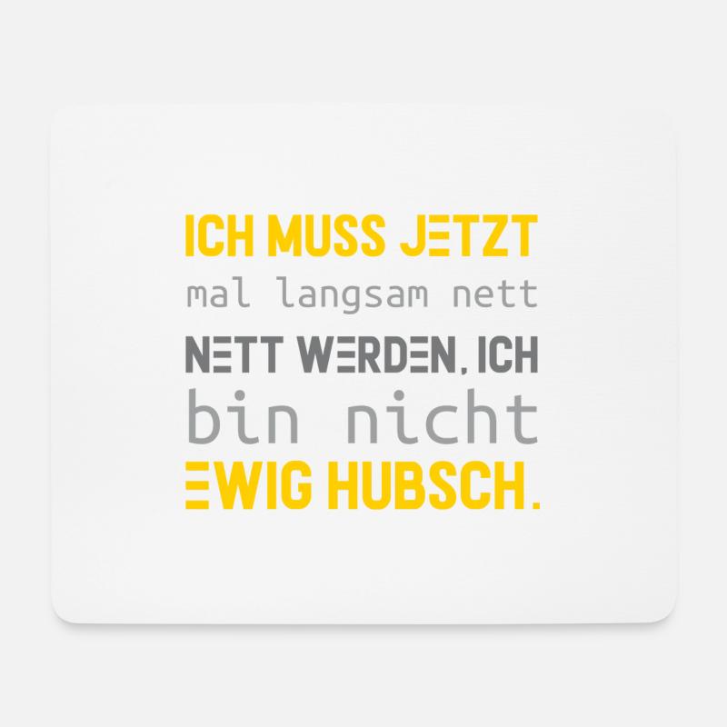 ich-muss-mal-nett-werden - Mousepad (Querformat) - Weiß