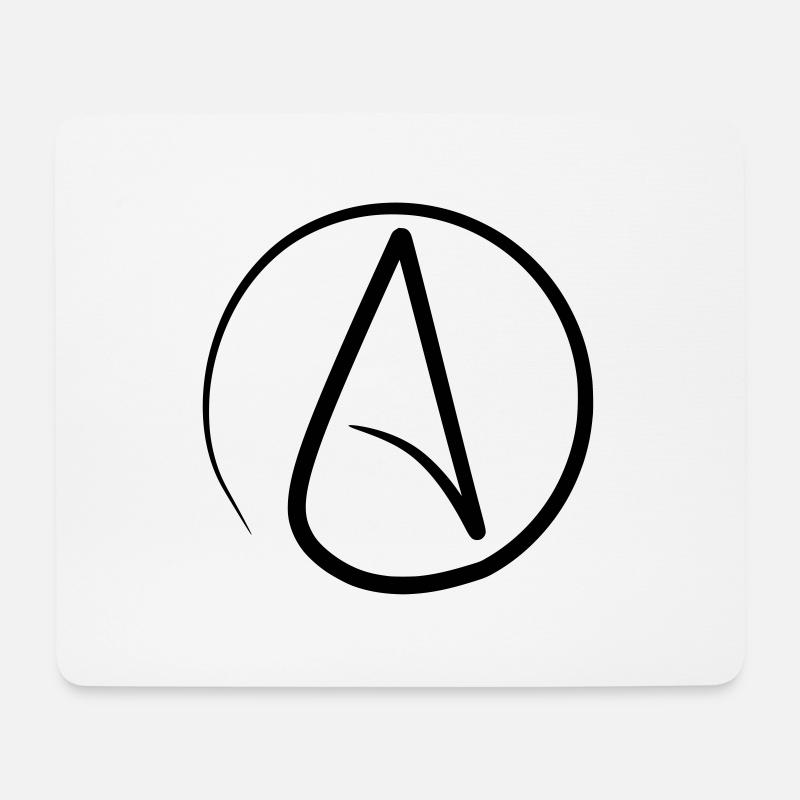 Atheismus-Symbol - Mousepad (Querformat) - Weiß