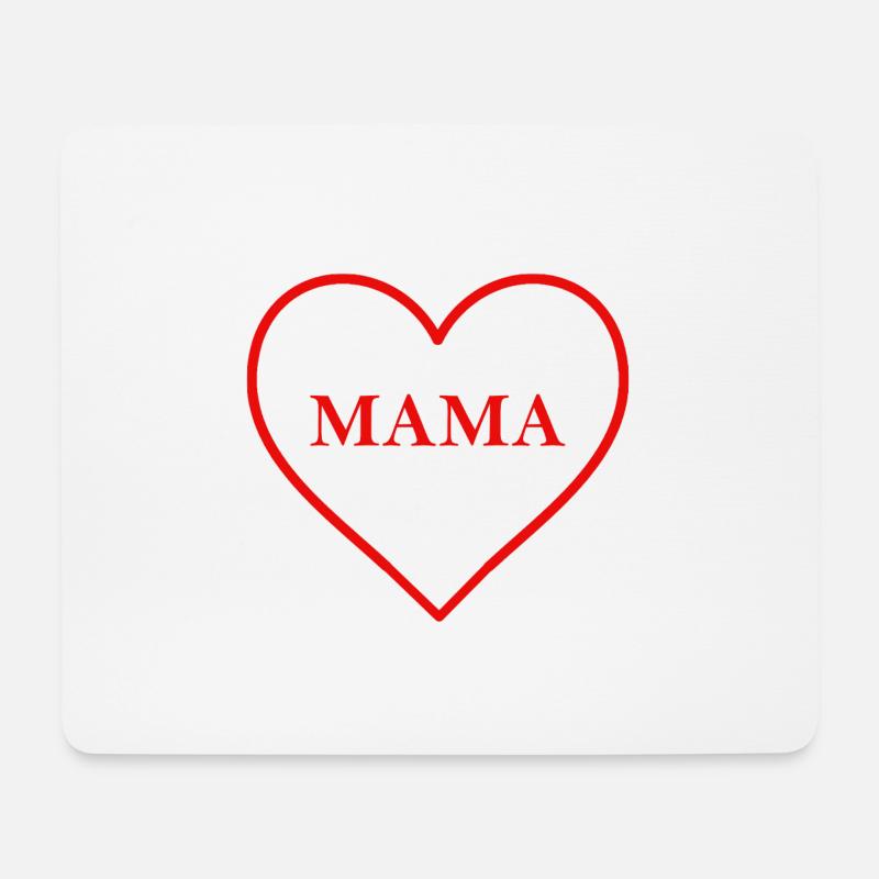 Herz Mama - Mousepad (Querformat) - Weiß