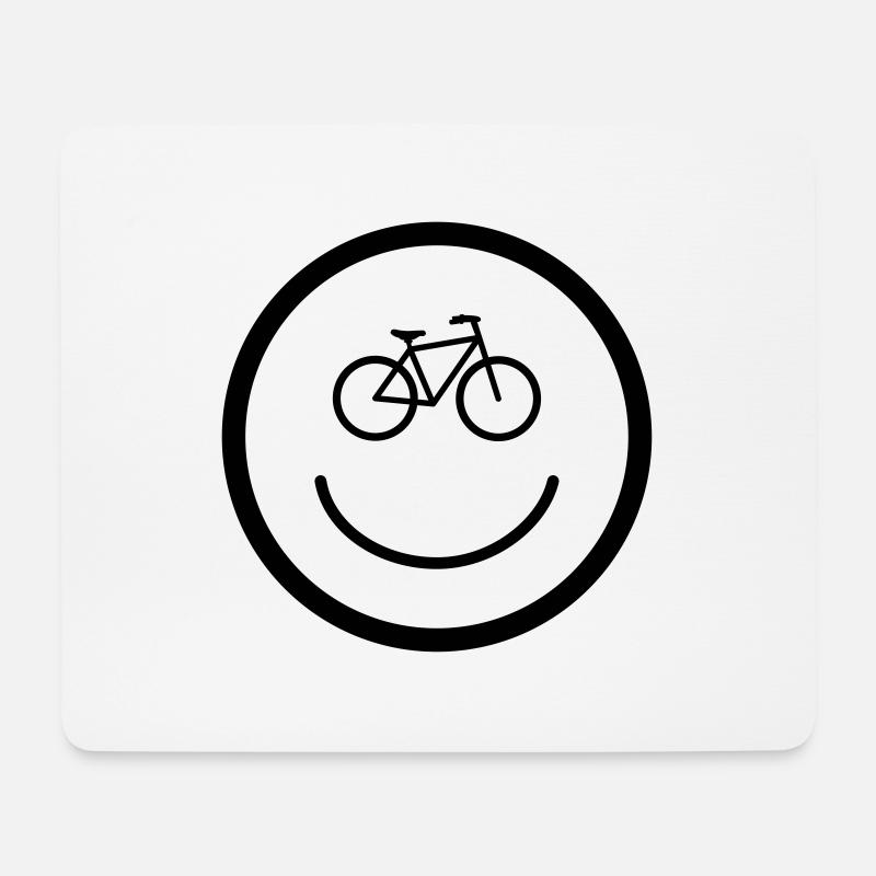 Faire du vélo - Tapis de souris (format paysage) - blanc