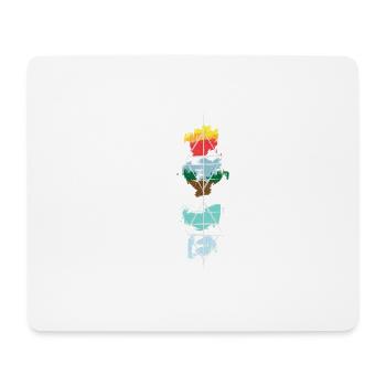 Alchemy Abstract Elements Fire Water Air Earth - Mouse Pad (horizontal) - white - Front
