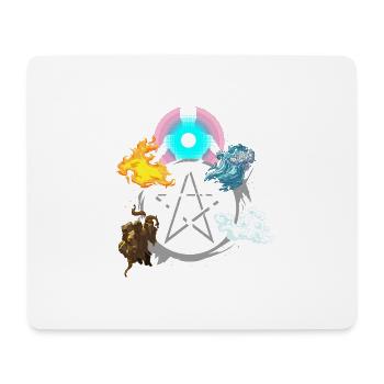 Alchemy elements fire air water earth soul - Mouse Pad (horizontal) - white - Front