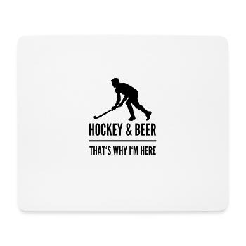 Hockey und Bier Eishockey Hockeyschläger Geschenke - Mousepad (Querformat) - Weiß - Vorne