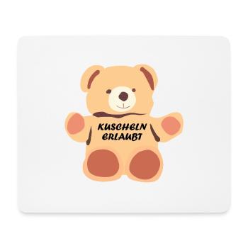 Kuscheln Erlaubt - Mousepad (Querformat) - Weiß - Vorne
