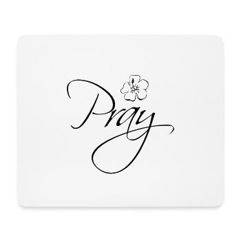 pray flower Blume - Mousepad (Querformat) - Weiß - Vorne
