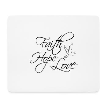faith hope love dove - Mousepad (Querformat) - Weiß - Vorne
