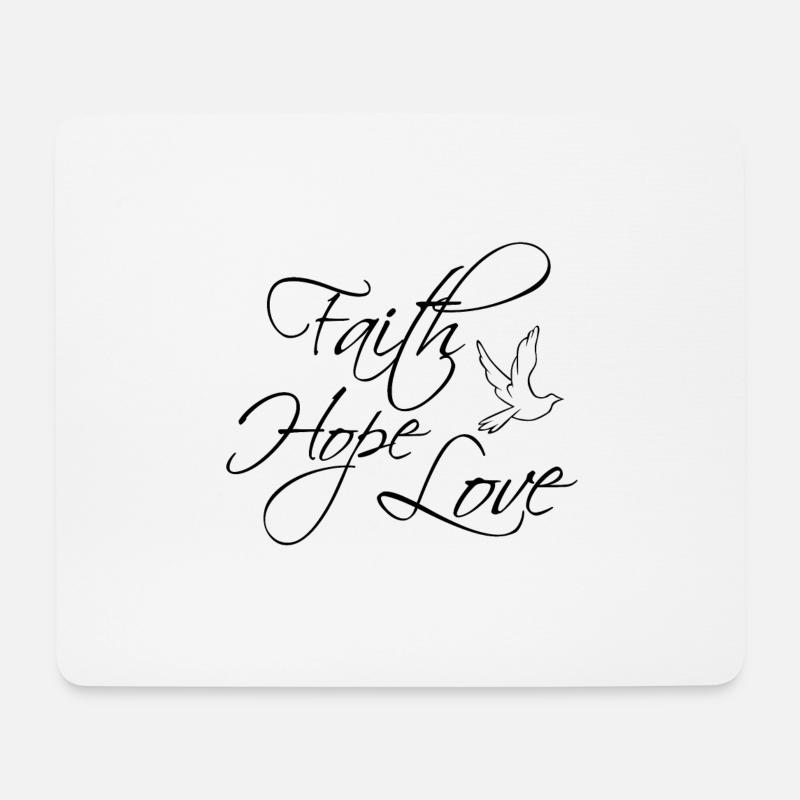 faith hope love dove - Mousepad (Querformat) - Weiß