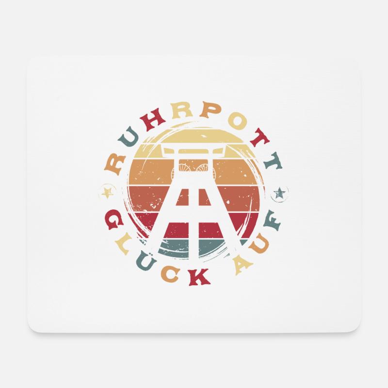 Ruhrpott - Glück Auf - Mousepad (Querformat) - Weiß