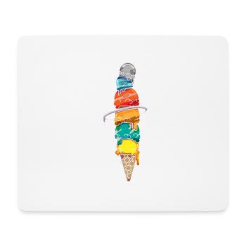 Système solaire Waffle Space Ice Summer Mars - Tapis de souris (format paysage) - blanc - Devant