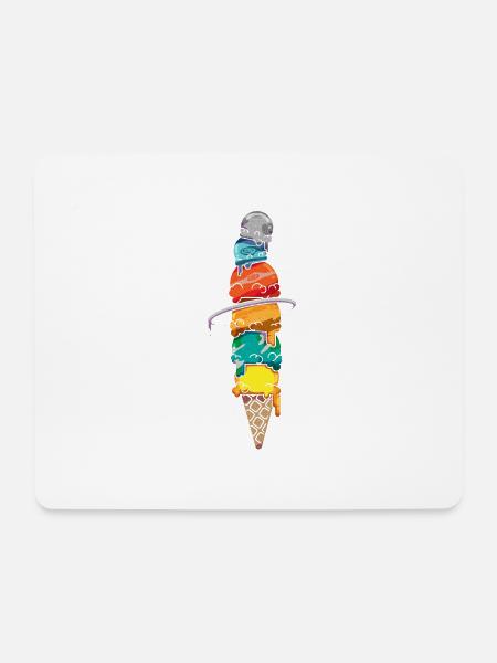 Raumfahrt Eis Waffel Solarsystem Sommer Mars - Mousepad (Querformat) - Weiß