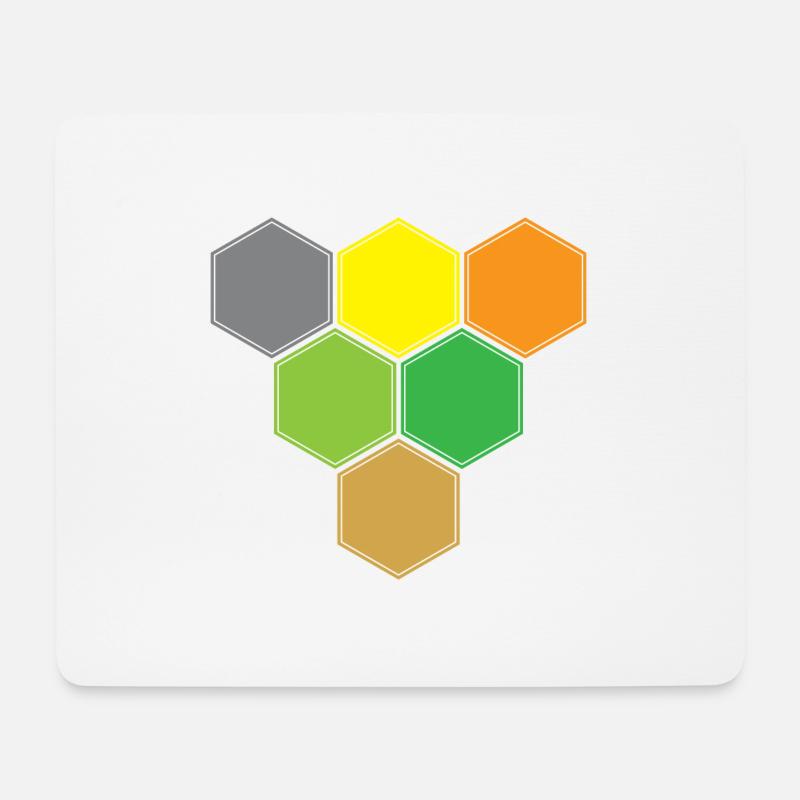 Hexagons gegen Sieg - Mousepad (Querformat) - Weiß