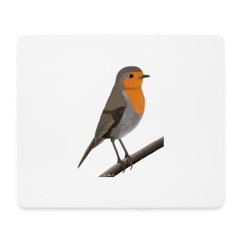 jz.birds robin bird design - Tapis de souris (format paysage) - blanc - Devant