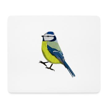 illustration de conception oiseau mésange bleue jz.birds - Tapis de souris (format paysage) - blanc - Devant