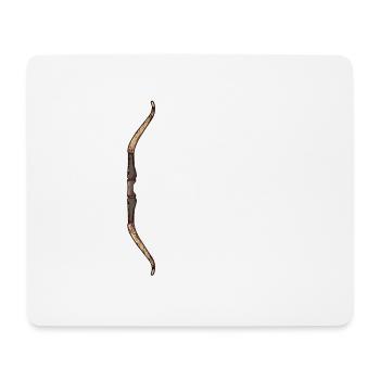 Aim Exhale Shoot Longbow Archery Sport - Mouse Pad (horizontal) - white - Front