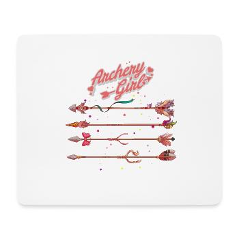 Tir à l'arc Tir à l'arc fille Arrow Plume Sport Arrow - Tapis de souris (format paysage) - blanc - Devant