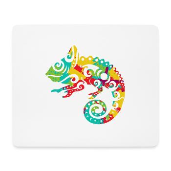 Idée cadeau de tatouage tribal de style caméléon maori - Tapis de souris (format paysage) - blanc - Devant