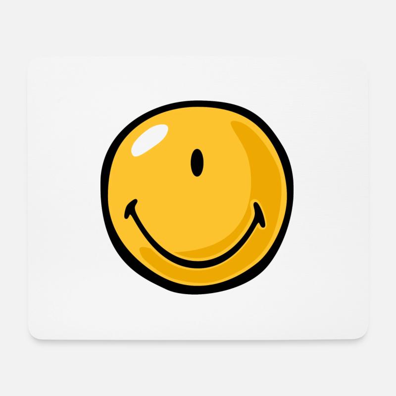 Smiley cyclops - Mousepad (Querformat) - Weiß