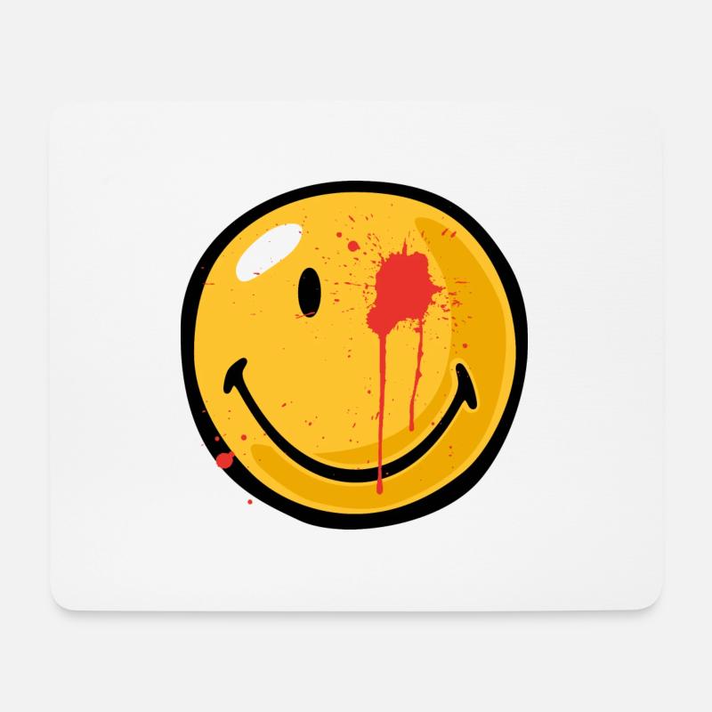 Smiley eye shot - Mousepad (Querformat) - Weiß