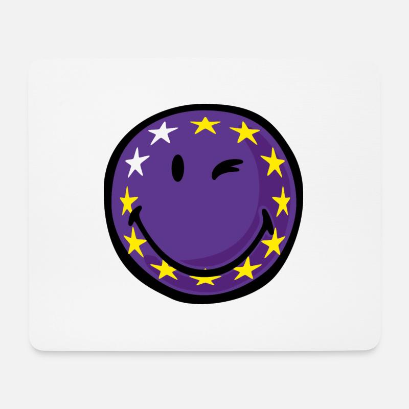 Smiley Flag EU - Mouse Pad (horizontal) - white
