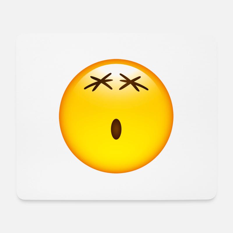 Smiley Glossy Ohw! - Mousepad (Querformat) - Weiß