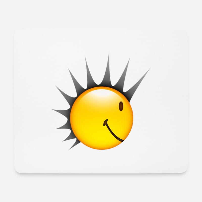 Smiley Punk Side - Mousepad (Querformat) - Weiß