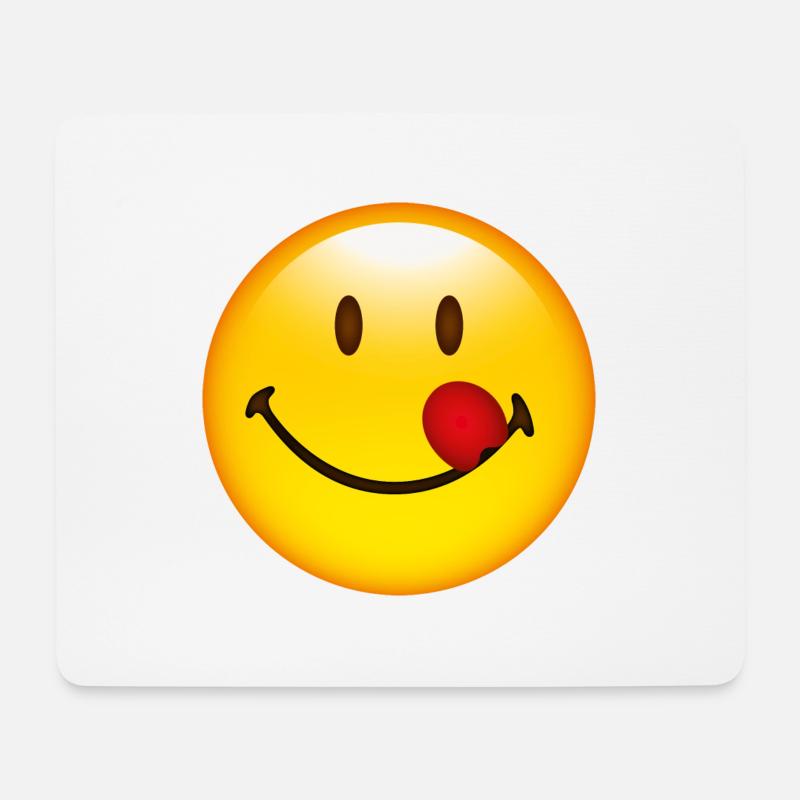 Smiley Taste - Mousepad (Querformat) - Weiß