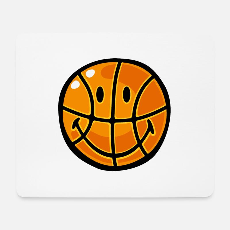 Smiley Basketball - Mouse Pad (horizontal) - white
