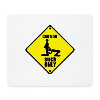 caution deposit only adult suck vorsicht - Mousepad (Querformat) - Weiß - Vorne