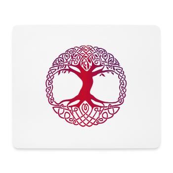 Arbre de vie - Arbre du Monde - Yggdrasil - Tapis de souris (format paysage) - blanc - Devant