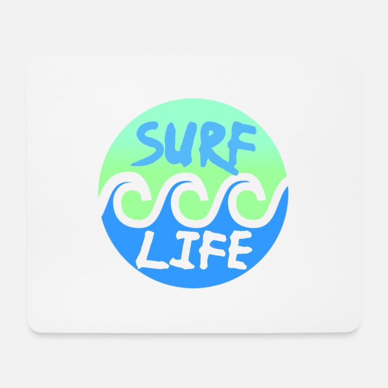 Surfen - Mousepad (Querformat) - Weiß