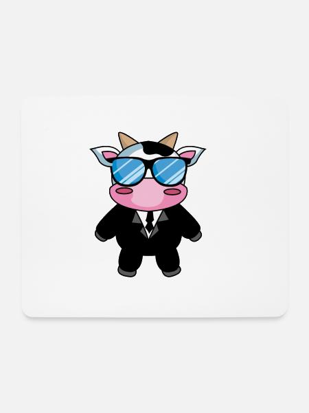Security oder eher SeKUHrity? - Mousepad (Querformat) - Weiß