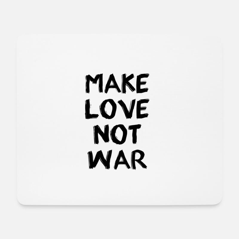 MAKE LOVE NOT WAR | Statement für Frieden - Mousepad (Querformat) - Weiß