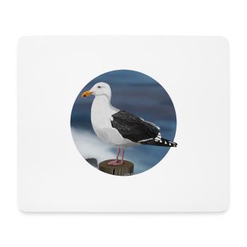 illustration de conception oiseau mouette jz.birds - Tapis de souris (format paysage) - blanc - Devant