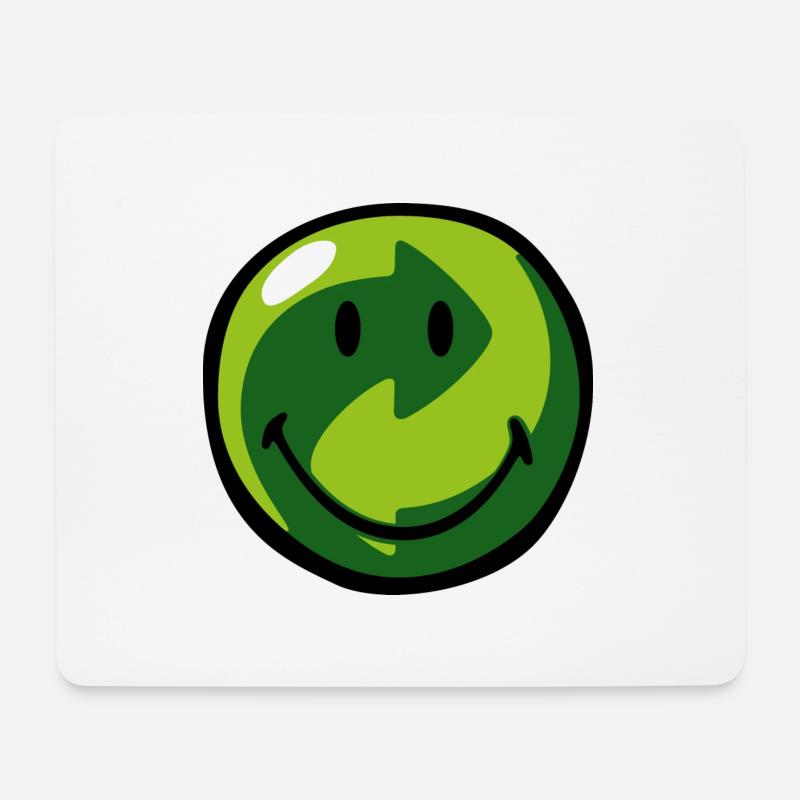 Smiley Recyclable - Mousepad (Querformat) - Weiß