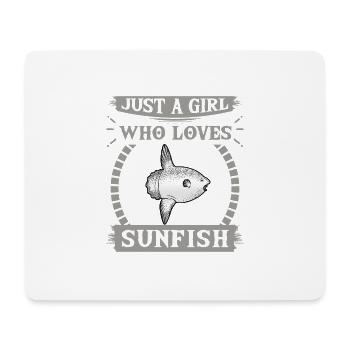 Just A Girl Who Loves Sunfish Animal Love T-Shirt - Mouse Pad (horizontal) - white - Front