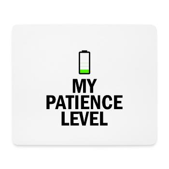 MON NIVEAU DE PATIENCE - Tapis de souris (format paysage) - blanc - Devant