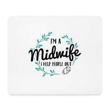 Hebamme | Hebammen Beruf Geburtshelfer Geschenke - Mousepad (Querformat) - Weiß - Vorne