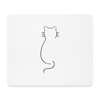 Drawing cat love - Mouse Pad (horizontal) - white - Front