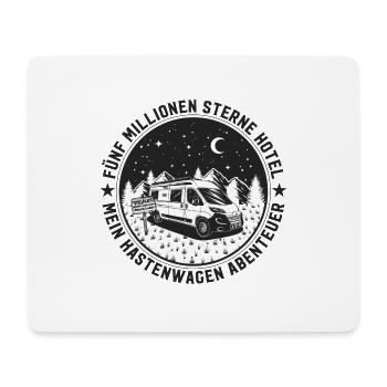 5 Millionen Sterne Hotel Kastenwagen III - Mousepad (Querformat) - Weiß - Vorne