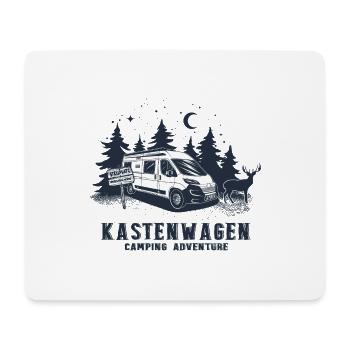 Kastenwagen Camping Adventure - Mousepad (Querformat) - Weiß - Vorne